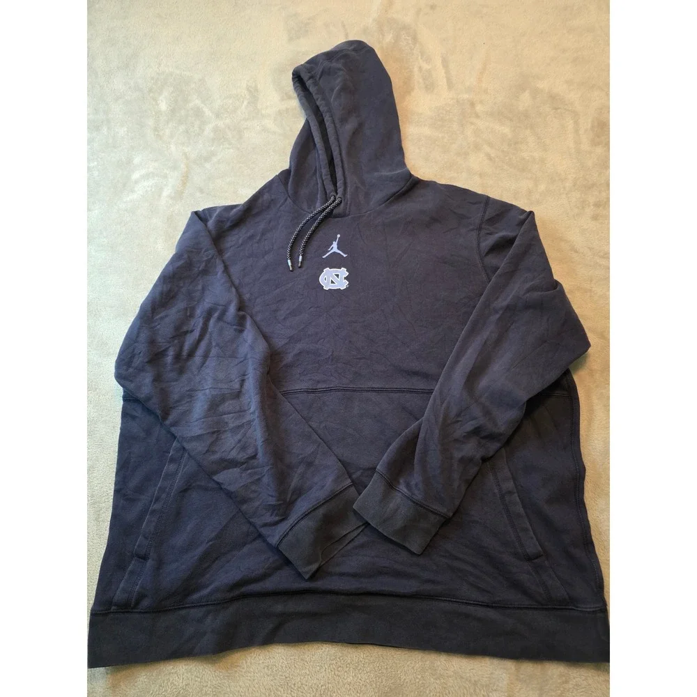 Jordan UNC Tar Heels Sweatshirt Mens XXL Navy Dri-FIT Pullover Jumpman